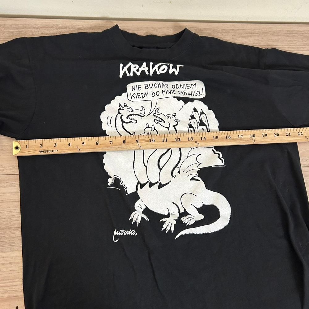 Top-Tex Krakow Dragon‎ Graphic T-Shirt Black XL - Picture 6 of 9